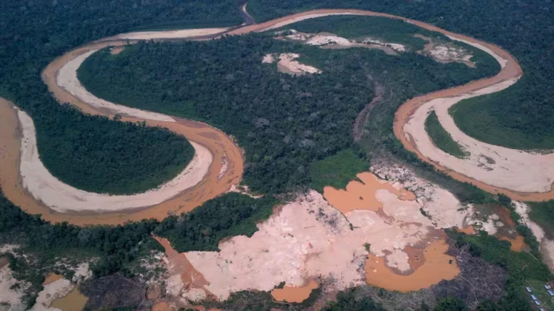 La Pampa, la zona de minería ilegal más grande en el departamento, ha crecido desde su detección inicial en 2008. - crédito Minam 